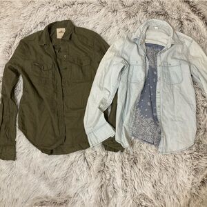 XS Hollister & Aeropostale Button Up Bundle